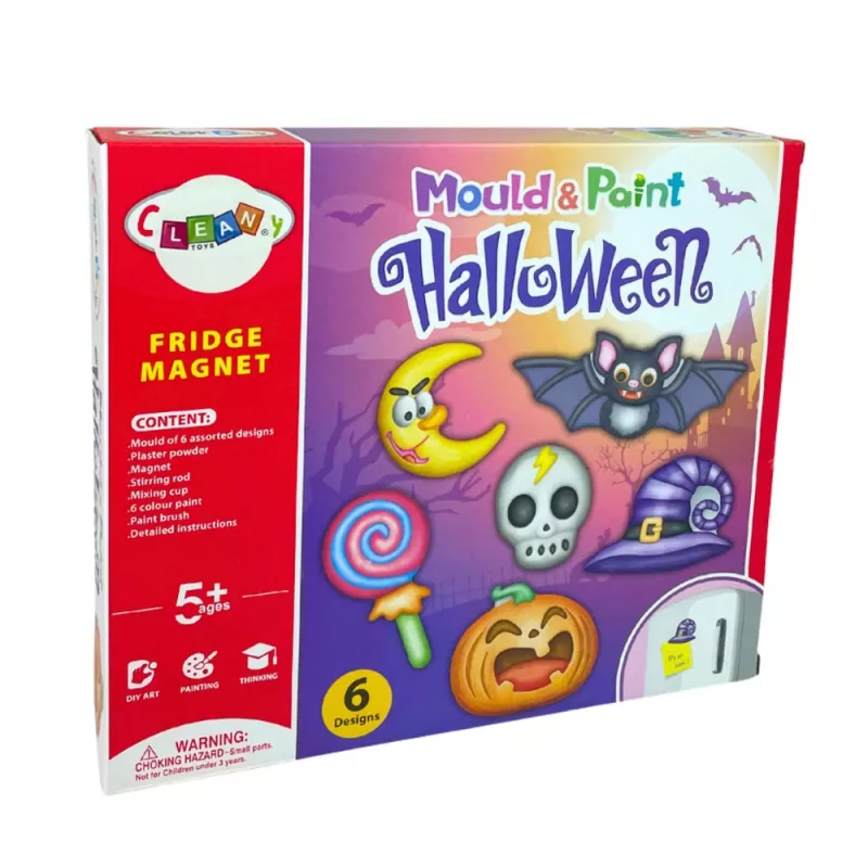LEAN TOYS Kit DIY Halloween Ímanes Moldes de Gesso Abóbora