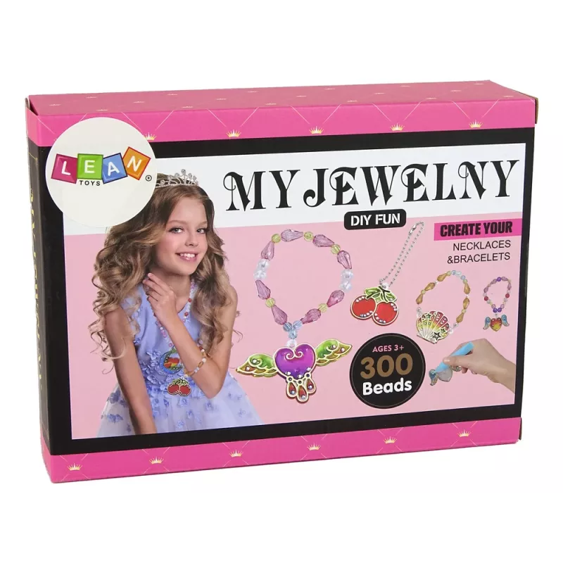 LEAN TOYS Conjunto de Criação de Bijuteria com Contas e Canetas