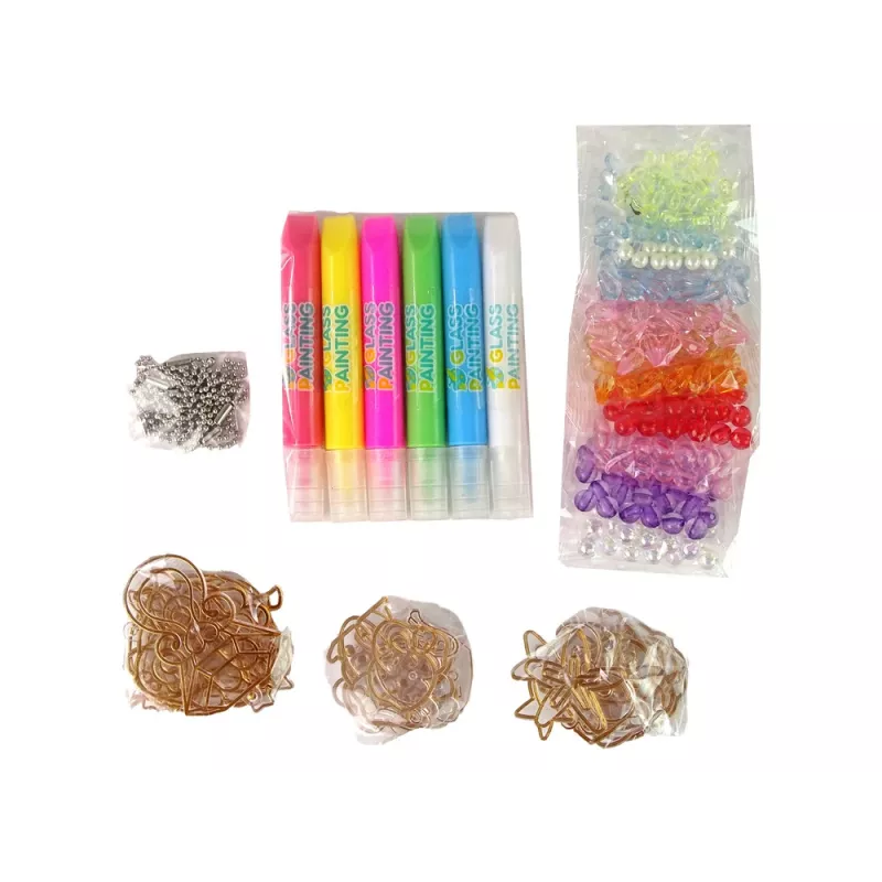 LEAN TOYS Conjunto de Criação de Bijuteria com Contas e Canetas