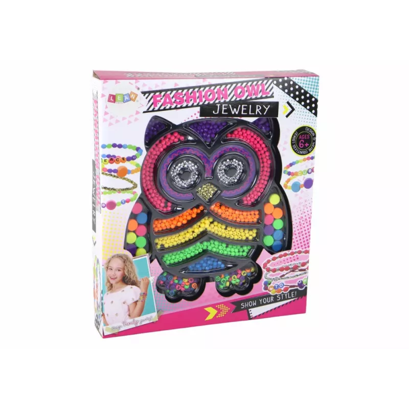 LEAN TOYS Conjunto de criação de bijutaria DIY contas 3000 peças coruja
