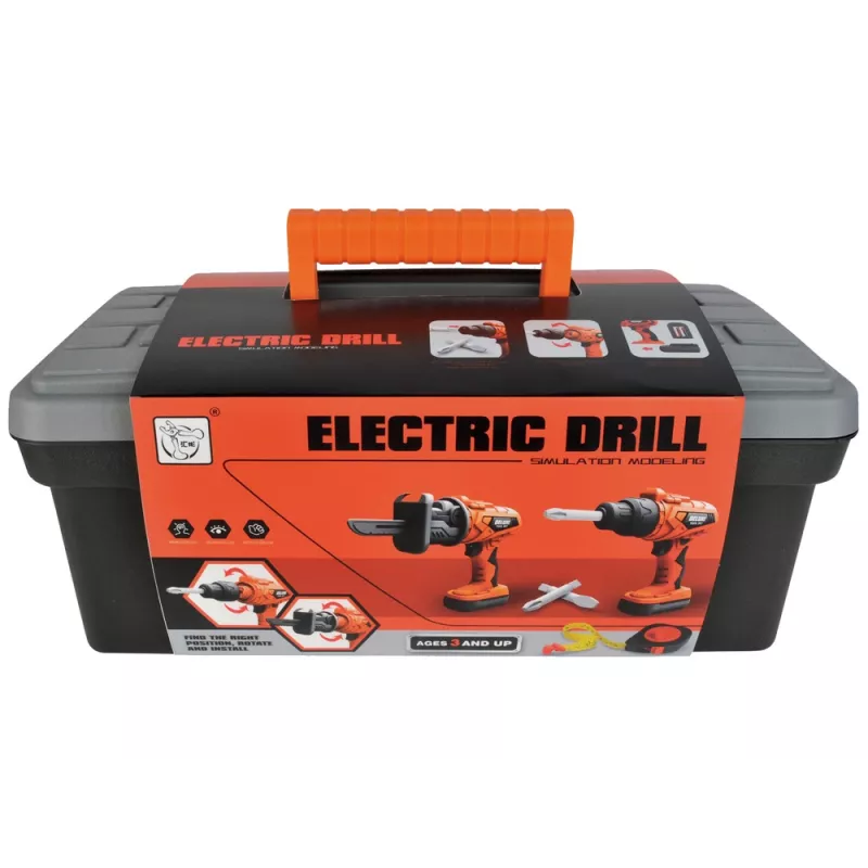 LEAN TOYS Kit DIY Caixa de Ferramentas Berbequim com Bateria