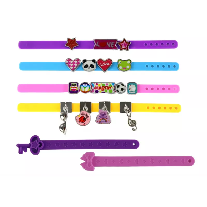 LEAN TOYS Conjunto de Joalharia DIY Pulseira com Pingentes de Letras