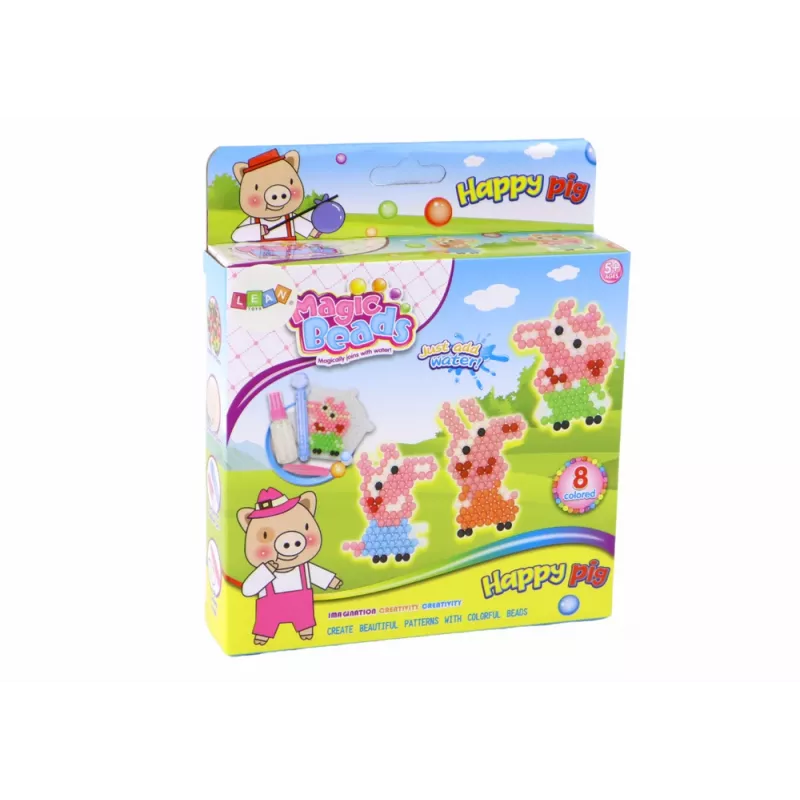 LEAN TOYS Conjunto de Contas de Água Mágicas DIY 8 Cores Porco