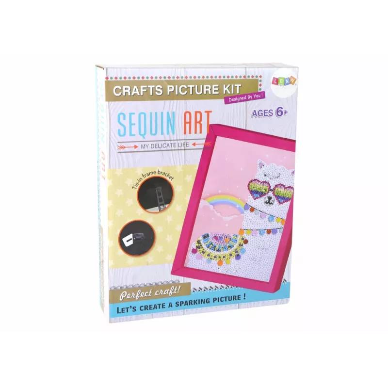 LEAN TOYS Conjunto DIY lantejoulas saltos altos moldura corujas colorido