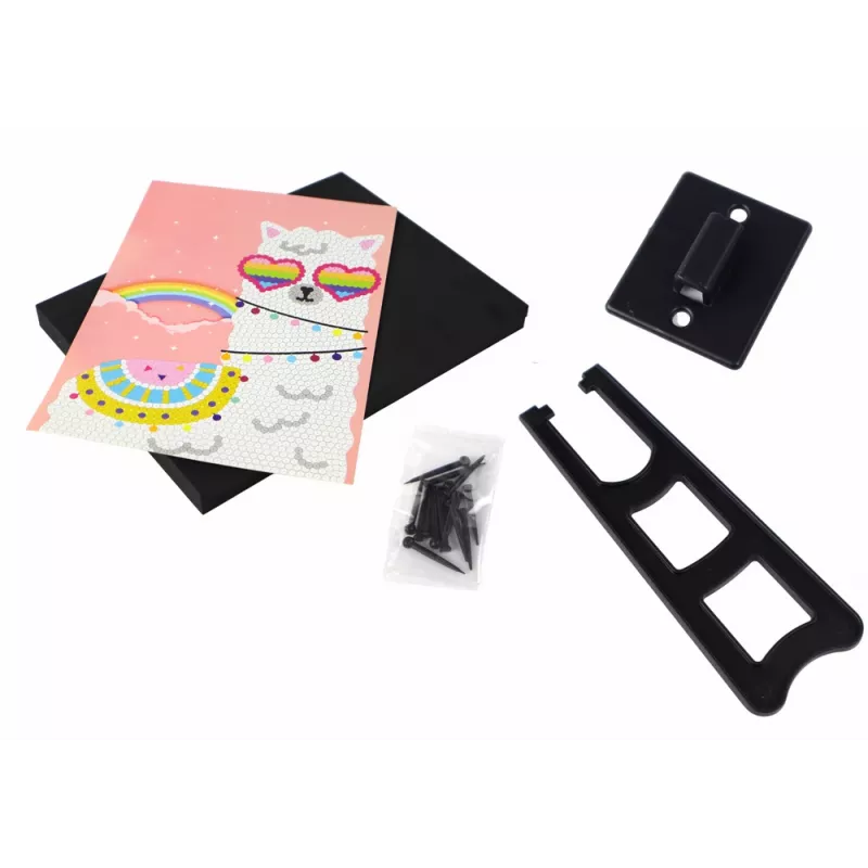 LEAN TOYS Conjunto DIY lantejoulas saltos altos moldura corujas colorido
