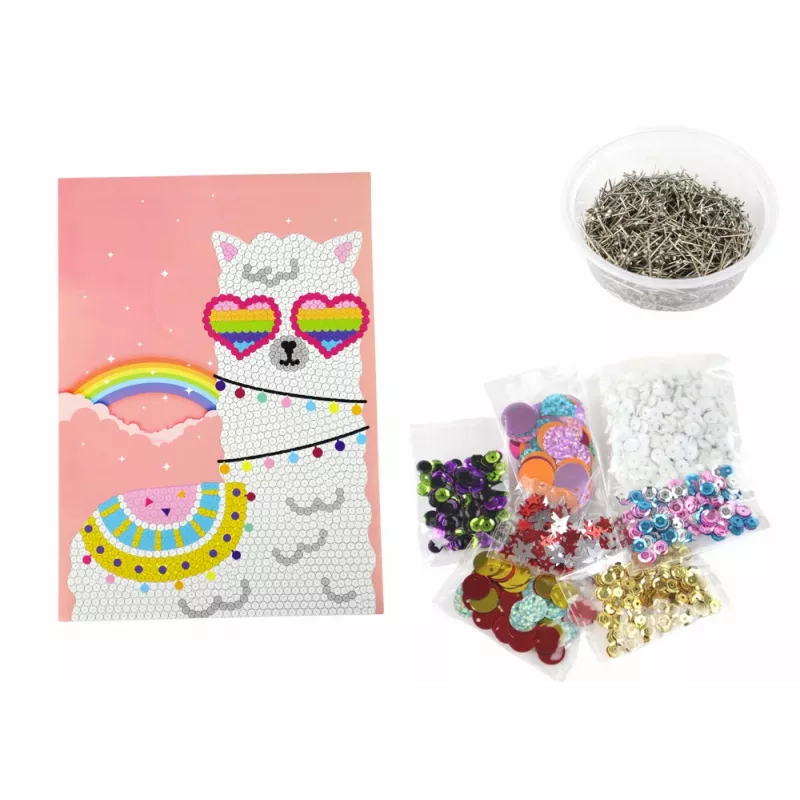 LEAN TOYS Conjunto DIY lantejoulas saltos altos moldura corujas colorido