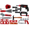 LEAN TOYS Mala de ferramentas DIY em mala preta – conjunto de ferramentas de aço cromo-vanádio de 187 peças com mala com rodas