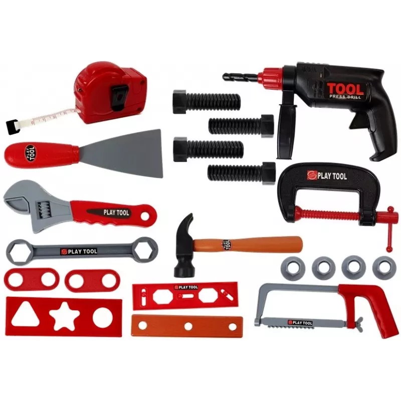 LEAN TOYS Mala de ferramentas DIY em mala preta – conjunto de ferramentas de aço cromo-vanádio de 187 peças com mala com rodas