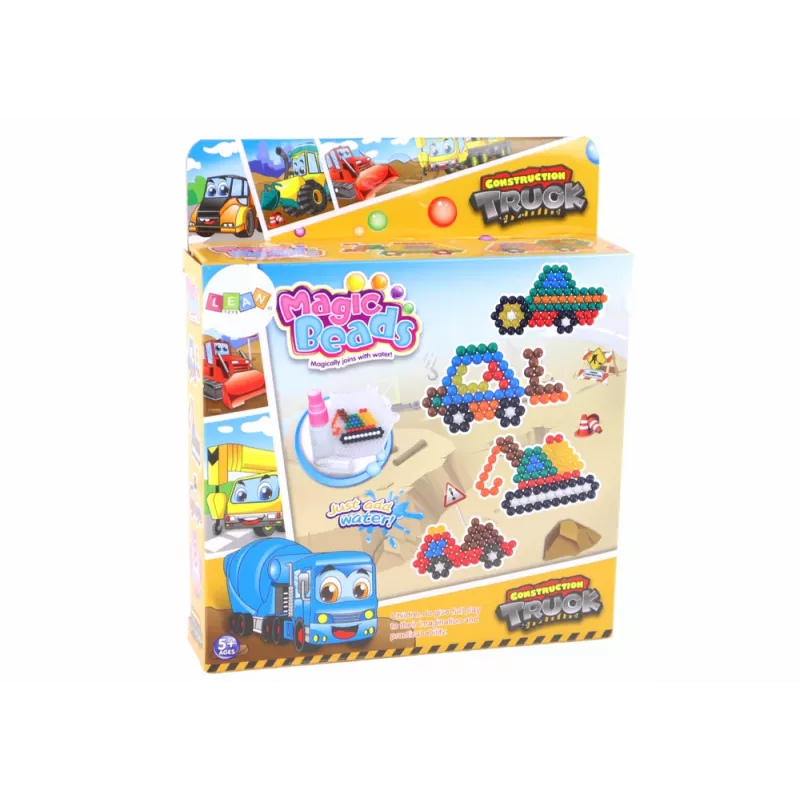 LEAN TOYS Conjunto de Contas de Água DIY Contas Mágicas 8 Cores Veículos de Construção