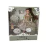 LEAN TOYS Boneca para criança Emily com cão de pelo comprido