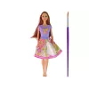LEAN TOYS Boneca com cabelo comprido e vestido de pintura