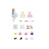 LEAN TOYS Conjunto de boneca com roupa, vestuário e acessórios em mala