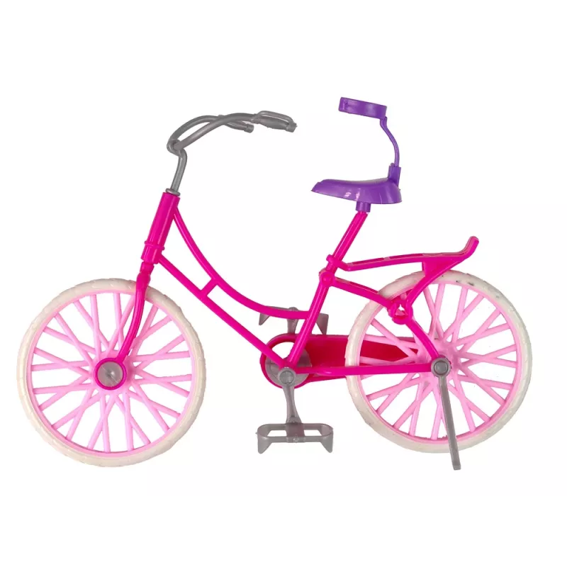LEAN TOYS Boneca em bicicleta rosa