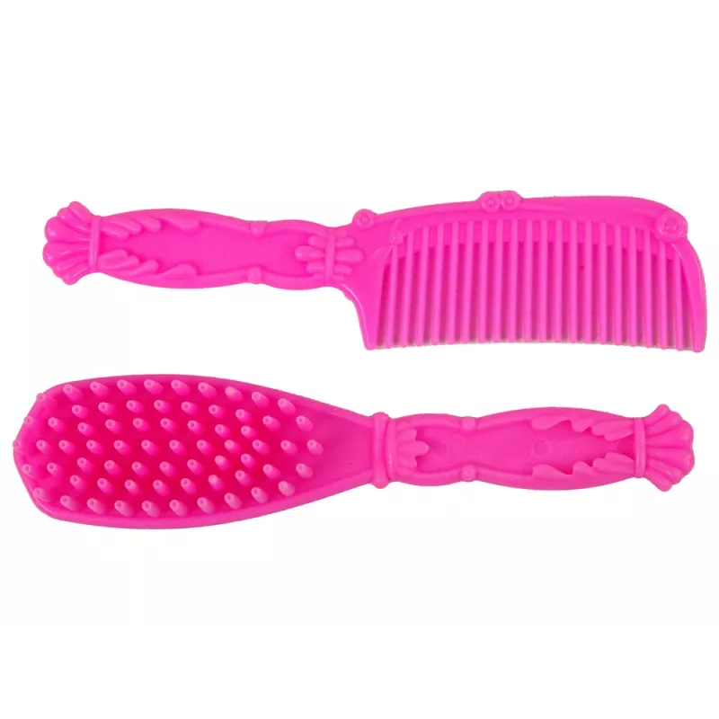 LEAN TOYS Boneca cavaleira com pónei castanho