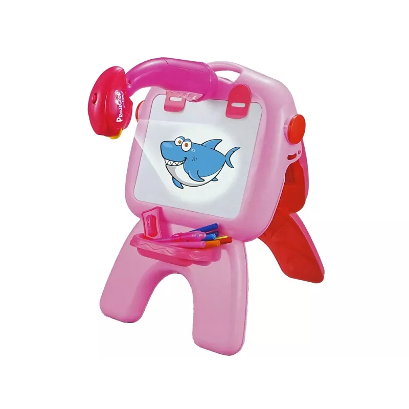 LEAN TOYS Quadro de dupla face giz suporte projetor imagens rosa
