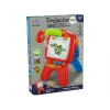 LEAN TOYS Quadro de dupla face com giz, suporte e projetor de imagens, vermelho