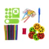 LEAN TOYS Quadro de dupla face com giz, suporte e projetor de imagens, vermelho