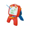 LEAN TOYS Quadro de dupla face com giz, suporte e projetor de imagens, vermelho