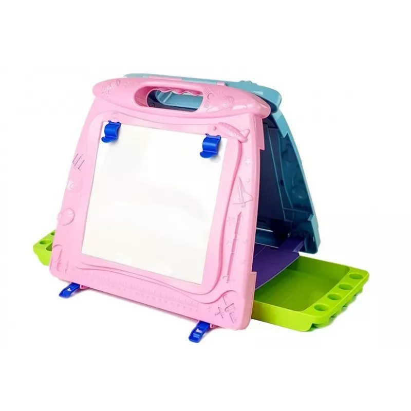 LEAN TOYS Quadro de Desenho de Dupla Face com Marcadores e Ímanes