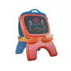 LEAN TOYS Quadro de giz magnético de dupla face com modelos azuis e vermelhos