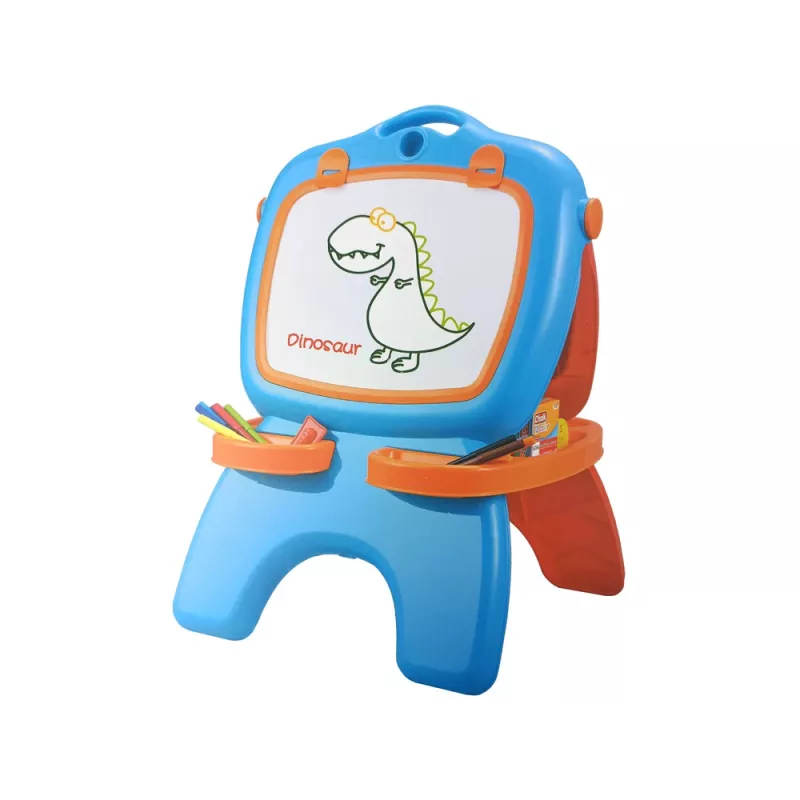 LEAN TOYS Quadro de giz magnético de dupla face com modelos azuis e vermelhos