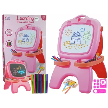 LEAN TOYS Quadro de giz magnético de dupla face rosa modelos