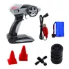 LEAN TOYS Carro de Drift Racing RC Vermelho Preto 30km/h 1:16