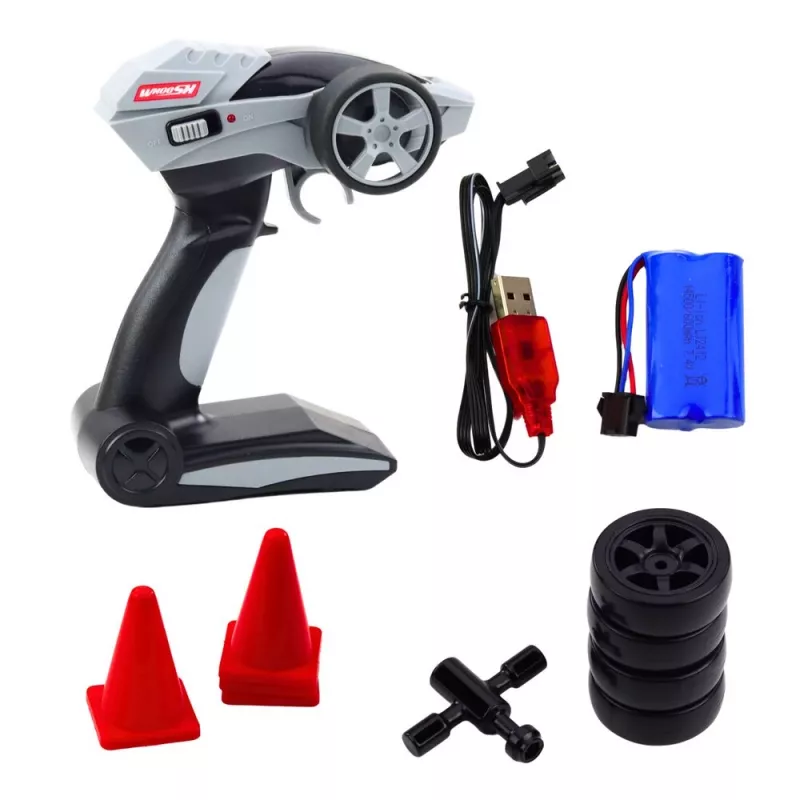 LEAN TOYS Carro de Drift Racing RC Vermelho Preto 30km/h 1:16