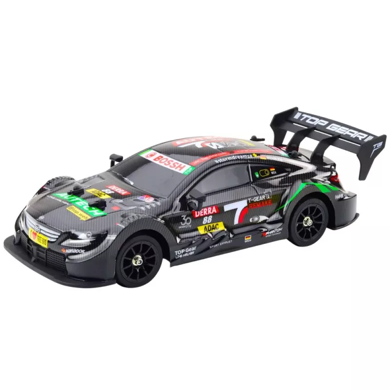 LEAN TOYS Carro de drift RC preto carbono 30 km/h 1:16