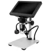 LEAN TOYS Microscópio digital educativo com controlo remoto e cabo 1200X LCD 7 polegadas câmara HD
