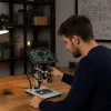 LEAN TOYS Microscópio digital educativo com controlo remoto e cabo 1200X LCD 7 polegadas câmara HD