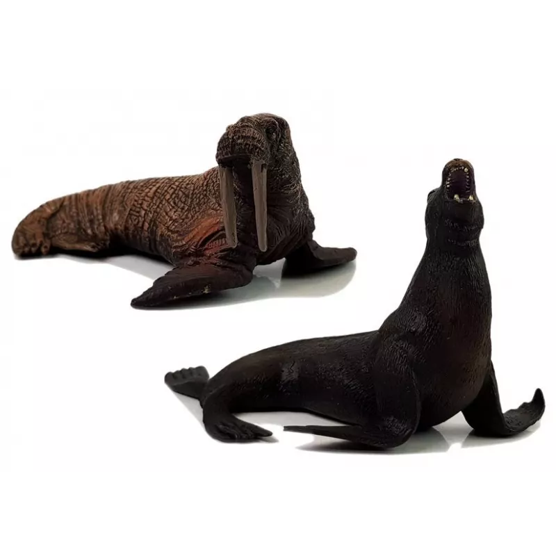 LEAN TOYS Figuras Didáticas Animais Marinhos 8 peças Tubarões Foca Golfinho Morsa Tartaruga