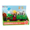 LEAN TOYS Trator interativo educativo para crianças pequenas com animais, luzes e sons