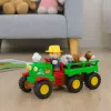 LEAN TOYS Trator interativo educativo para crianças pequenas com animais, luzes e sons