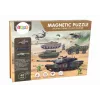 LEAN TOYS Conjunto de puzzle magnético educativo - Tema de guerra terrestre