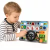 LEAN TOYS Quadro educativo de manipulação simulador volante luzes sons