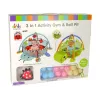 LEAN TOYS Tapete educativo com parque de tartaruga bolas para bebés
