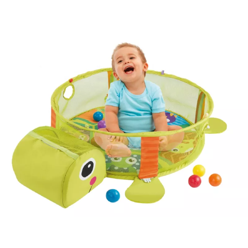 LEAN TOYS Tapete educativo com parque de tartaruga bolas para bebés