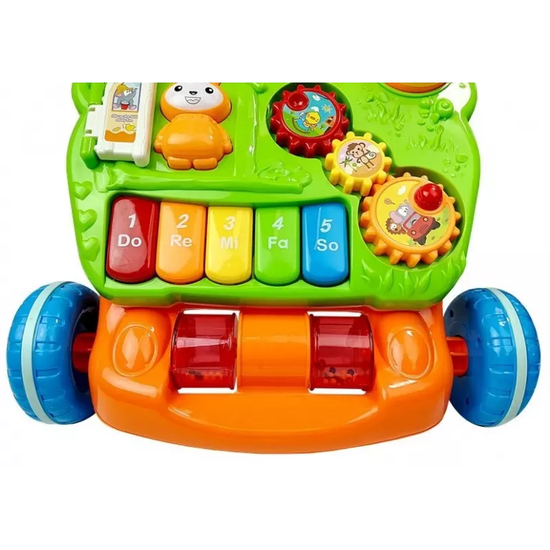 LEAN TOYS Andarilho de aprendizagem para bebés com piano