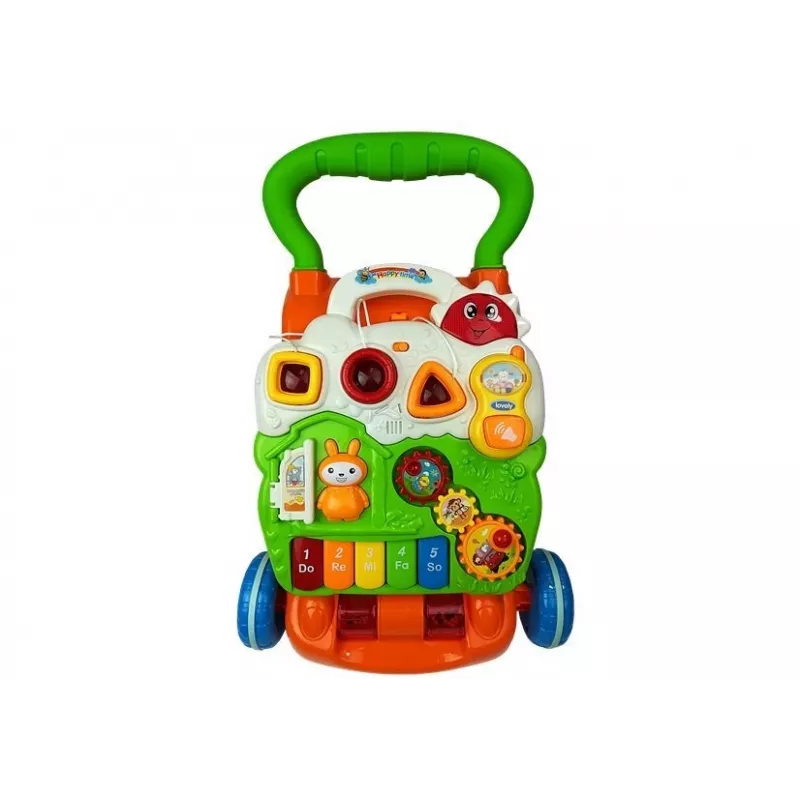 LEAN TOYS Andarilho de aprendizagem para bebés com piano