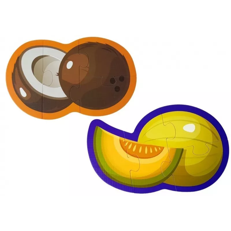 LEAN TOYS Puzzle educativo para bebés frutas 5 peças 40 peças