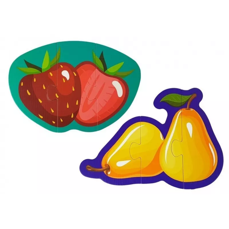 LEAN TOYS Puzzle educativo para bebés frutas 5 peças 40 peças