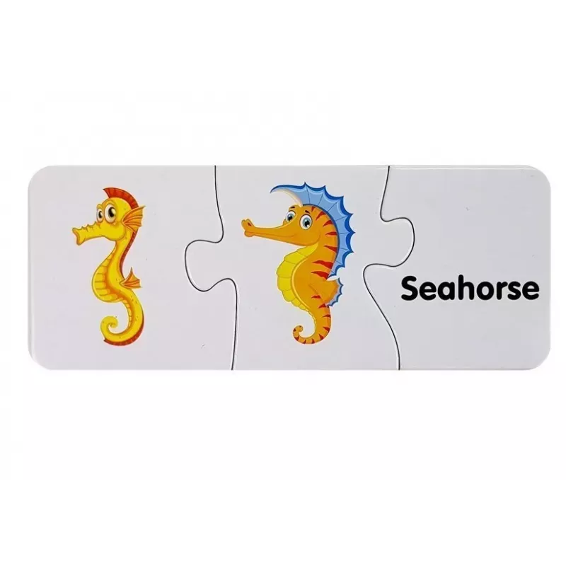 LEAN TOYS Puzzle educativo O mundo dos oceanos puzzle 10 ligações