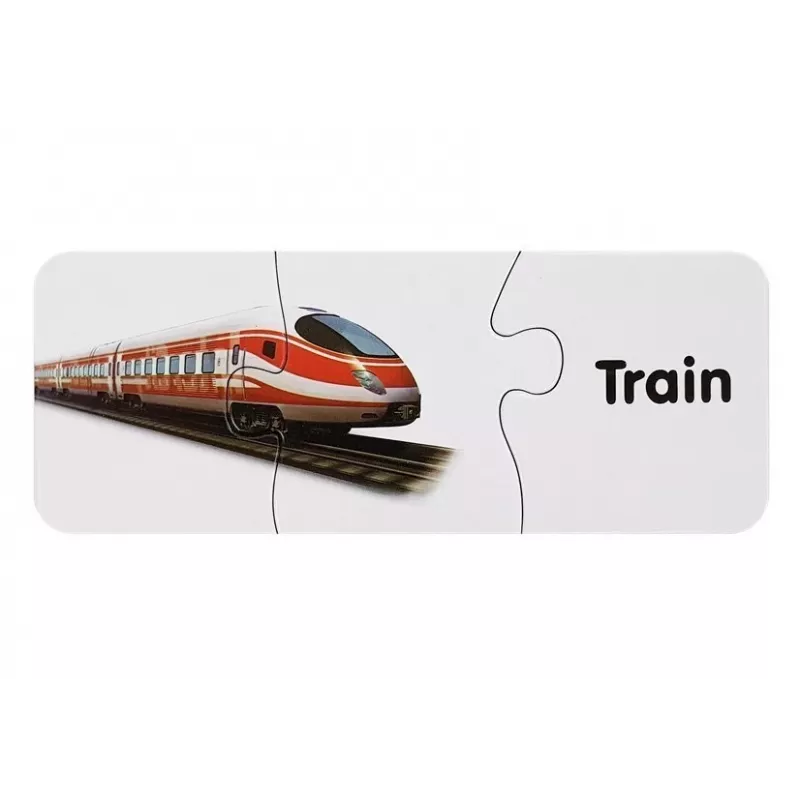 LEAN TOYS Puzzle educativo transportes puzzle 10 ligações