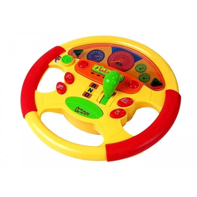 LEAN TOYS Volante de aprendizagem para bebés com efeitos sonoros e luminosos