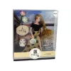 LEAN TOYS Boneca Emily com gato rosa e cabelo comprido