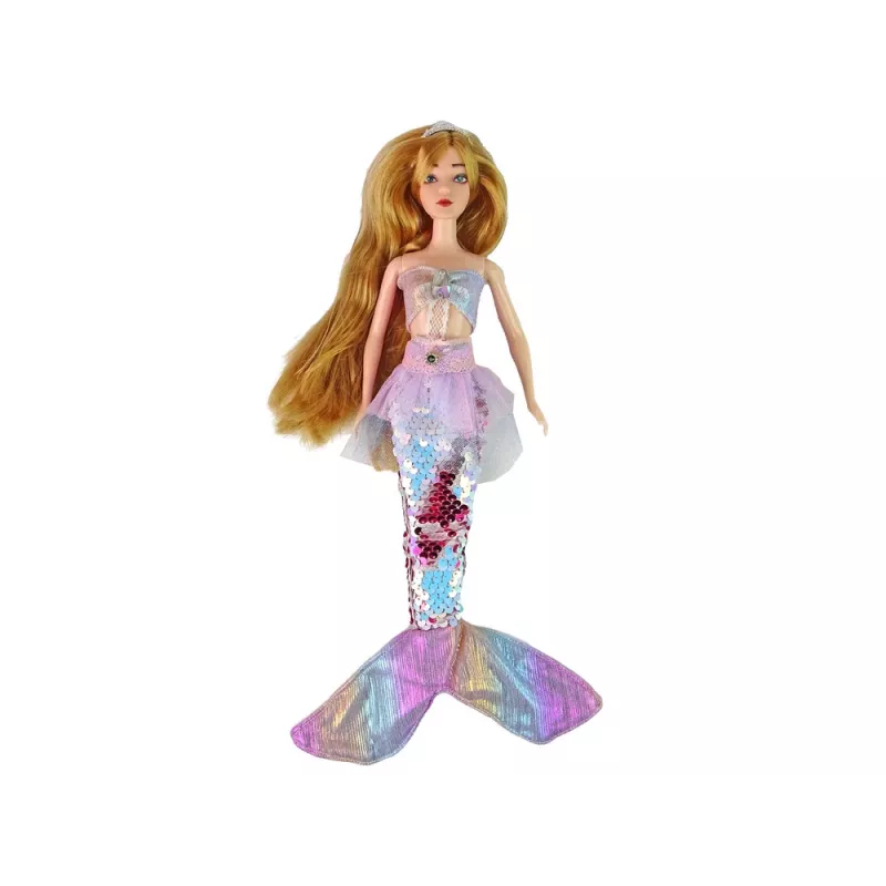 LEAN TOYS Boneca bebé Emily a sereia rosa com acessórios