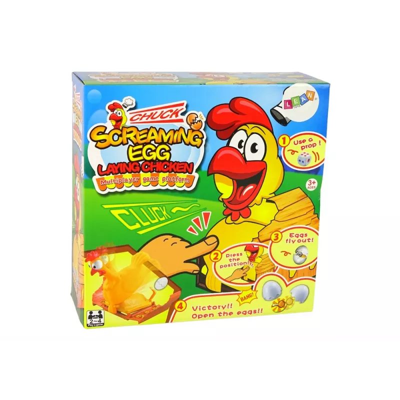 LEAN TOYS Jogo Arcada Familiar Ovo Gritante Galinha a Piar Ovo a Rebentar