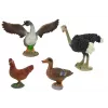 LEAN TOYS Conjunto de figuras de animais da quinta agricultor aves