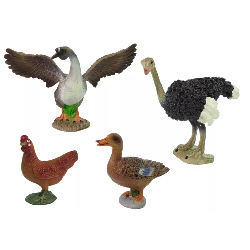 LEAN TOYS Conjunto de figuras de animais da quinta agricultor aves